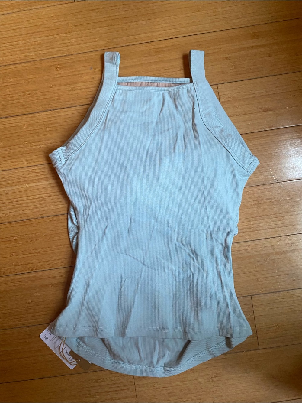 OGL Light Blue Ribbed High Neck Tank